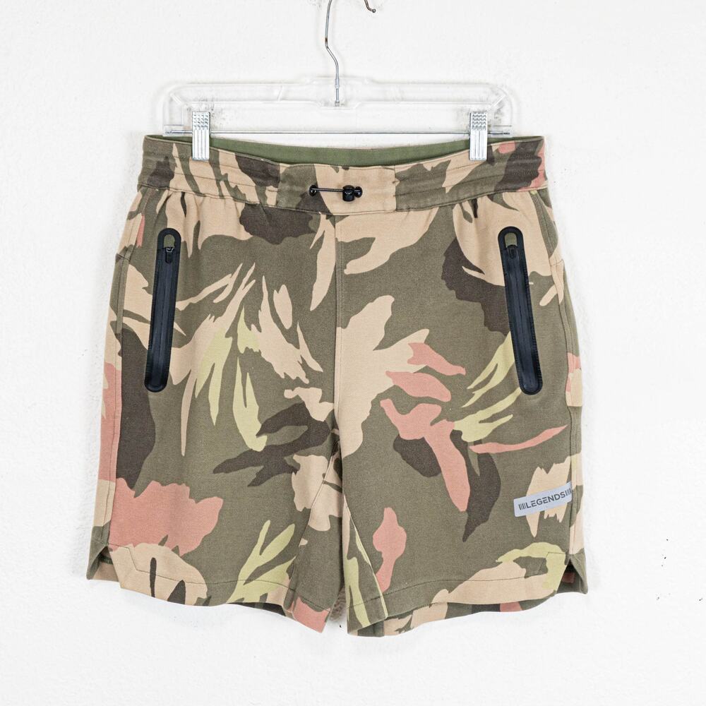LEGENDS Men's Precision Shorts Green Camo size Large
